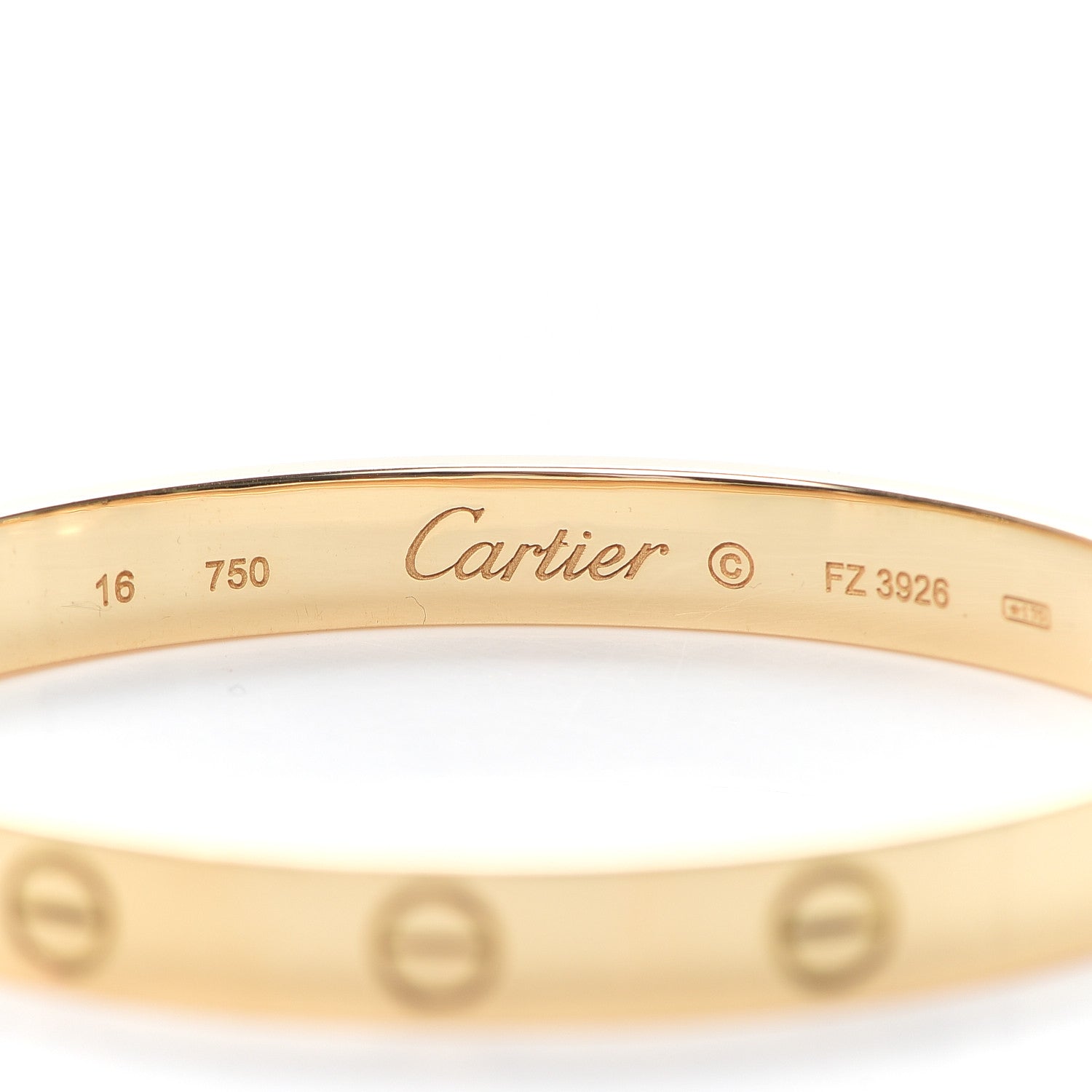 Cartier 18K Yellow Gold LOVE Bracelet 16 4 of 5