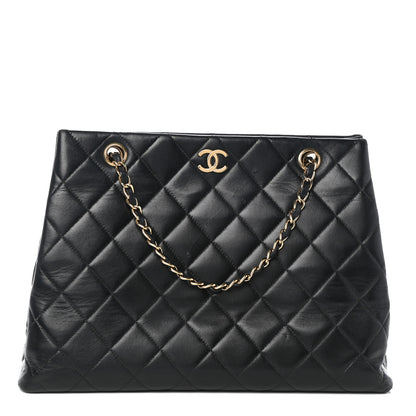 Chanel Lambskin Quilted Tote Black 1 of 10