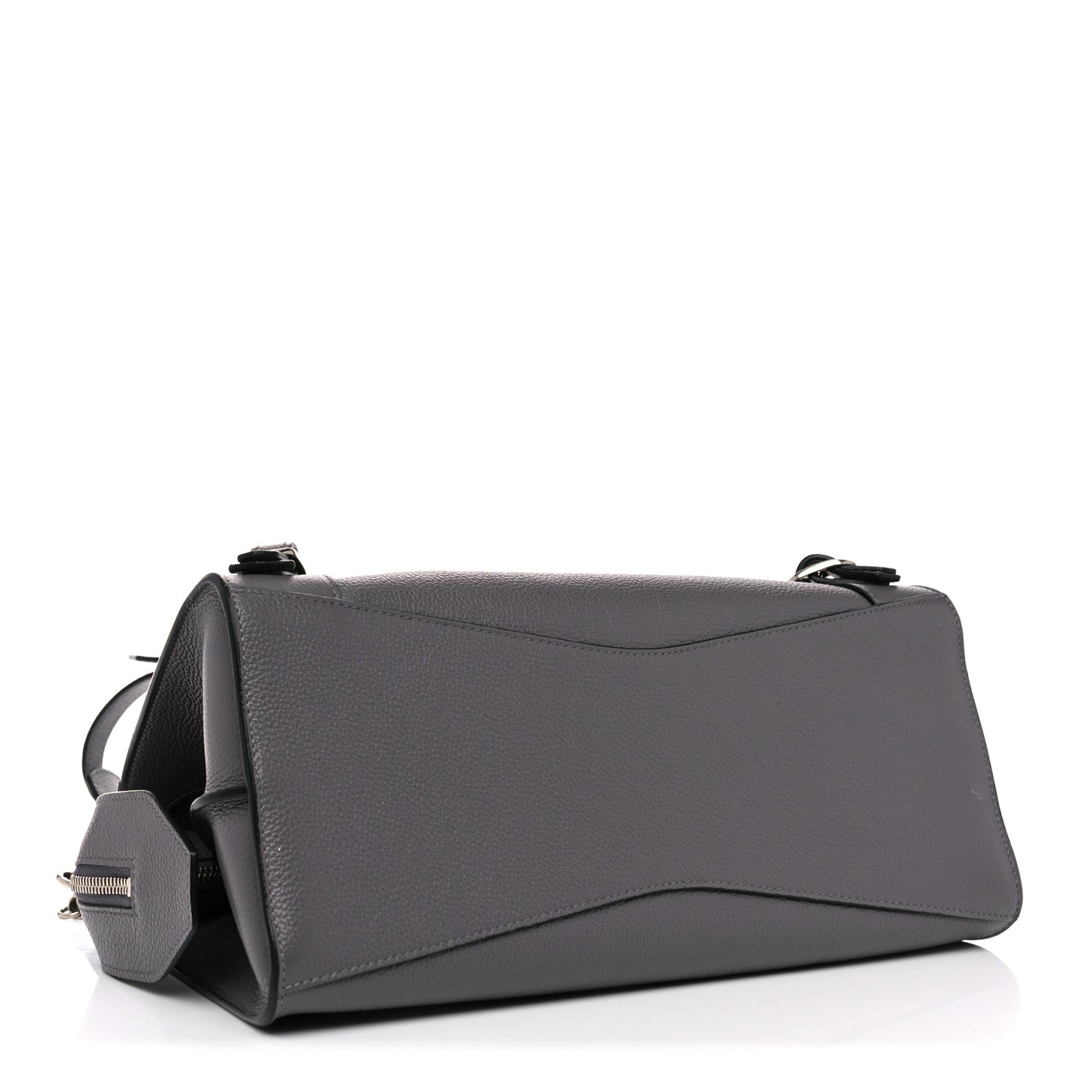 Grained Calfskin Neo Classic Silver Hardware S City Dark Grey