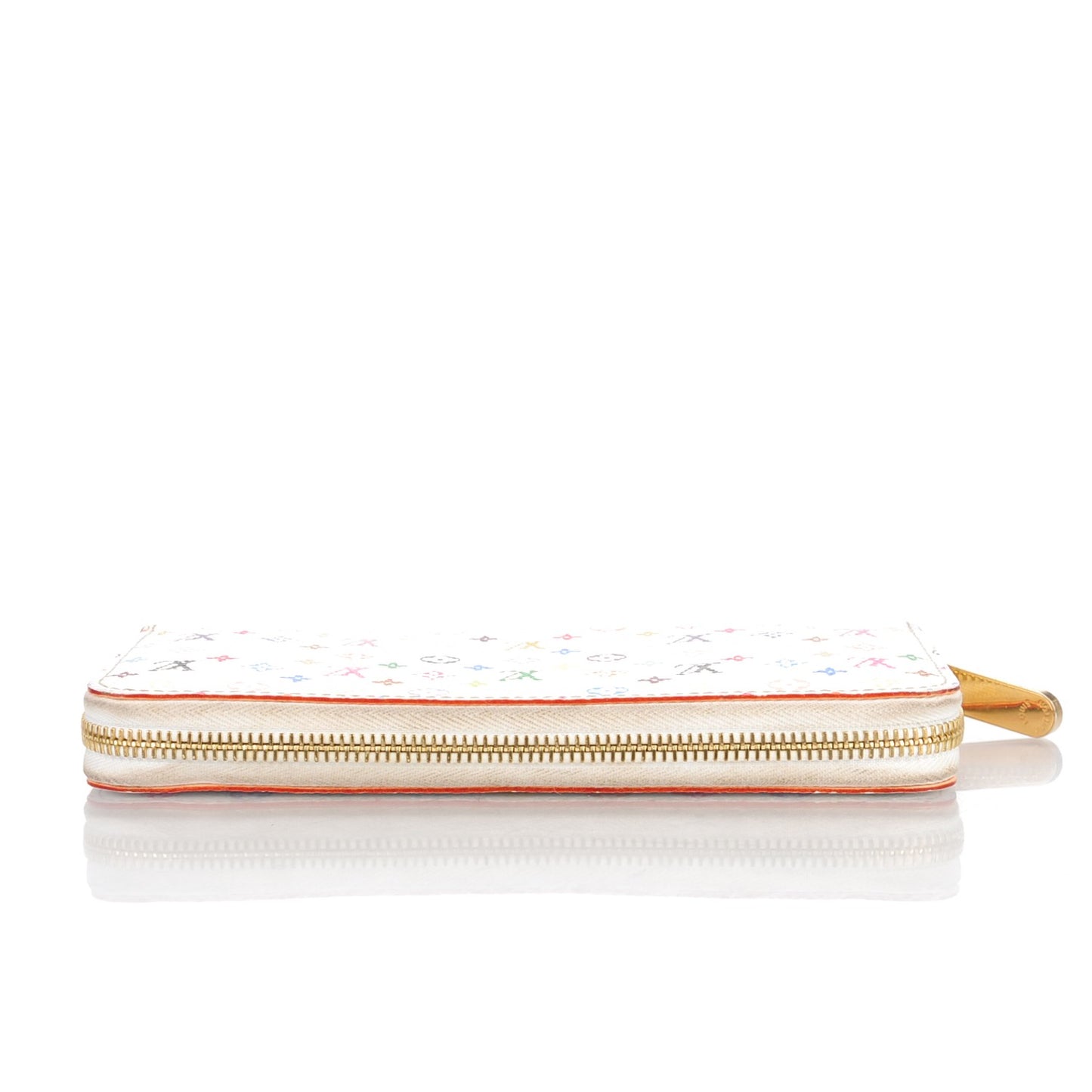 Monogram Multicolor Zippy Wallet White Orange