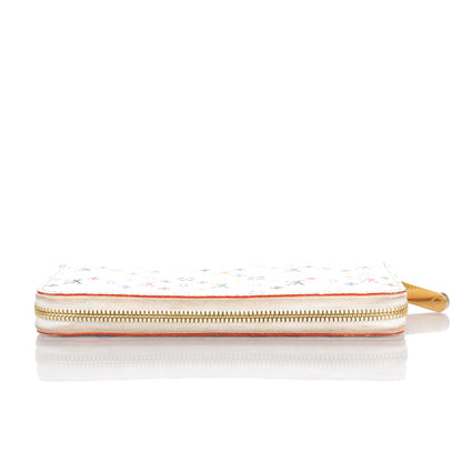 Louis Vuitton Monogram Multicolor Zippy Wallet White Orange 6 of 10