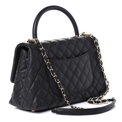 Chanel Caviar Quilted Small Coco Handle Flap Black 3 of 6