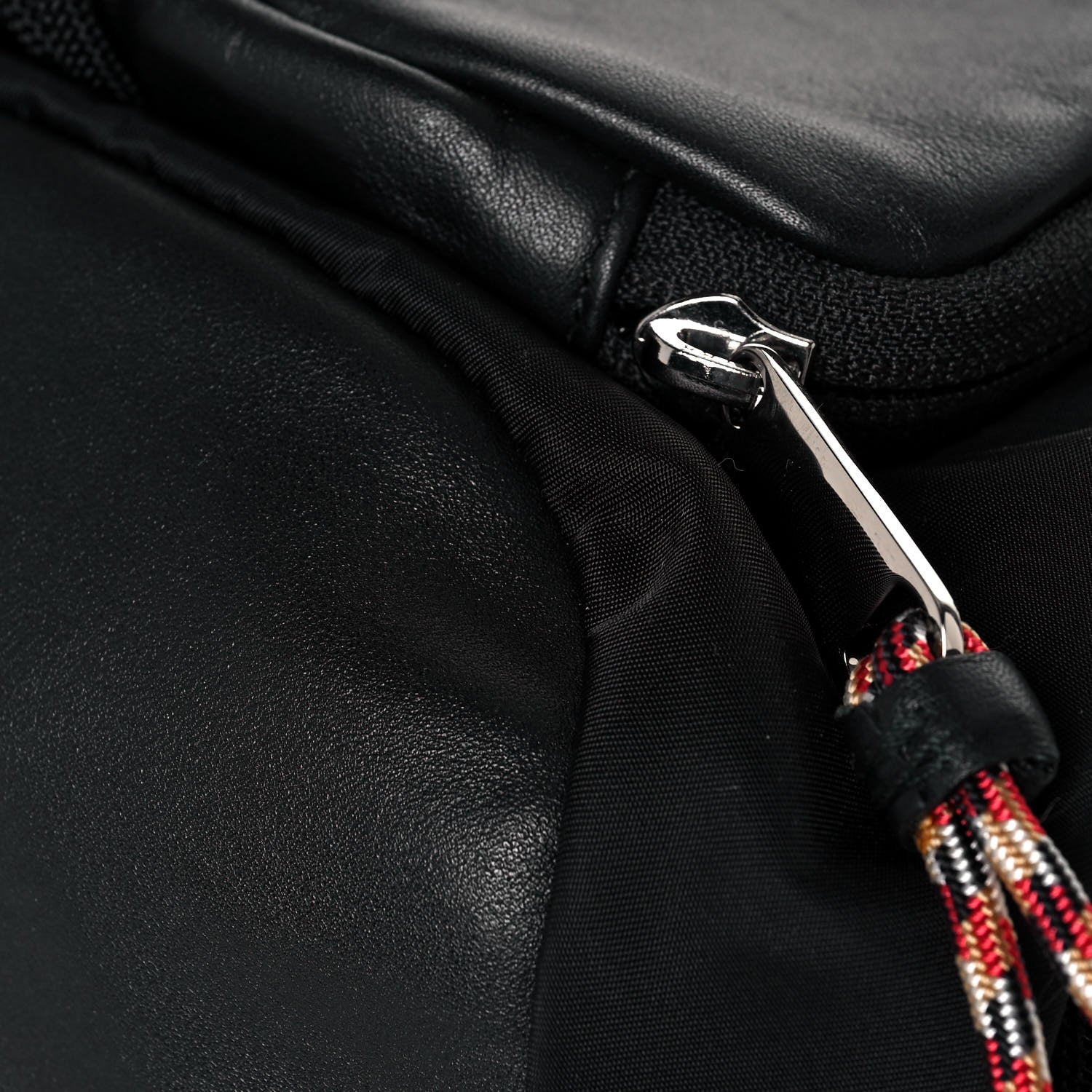 Burberry Lambskin Nylon Medium Leo Sling Bag Black 8 of 11