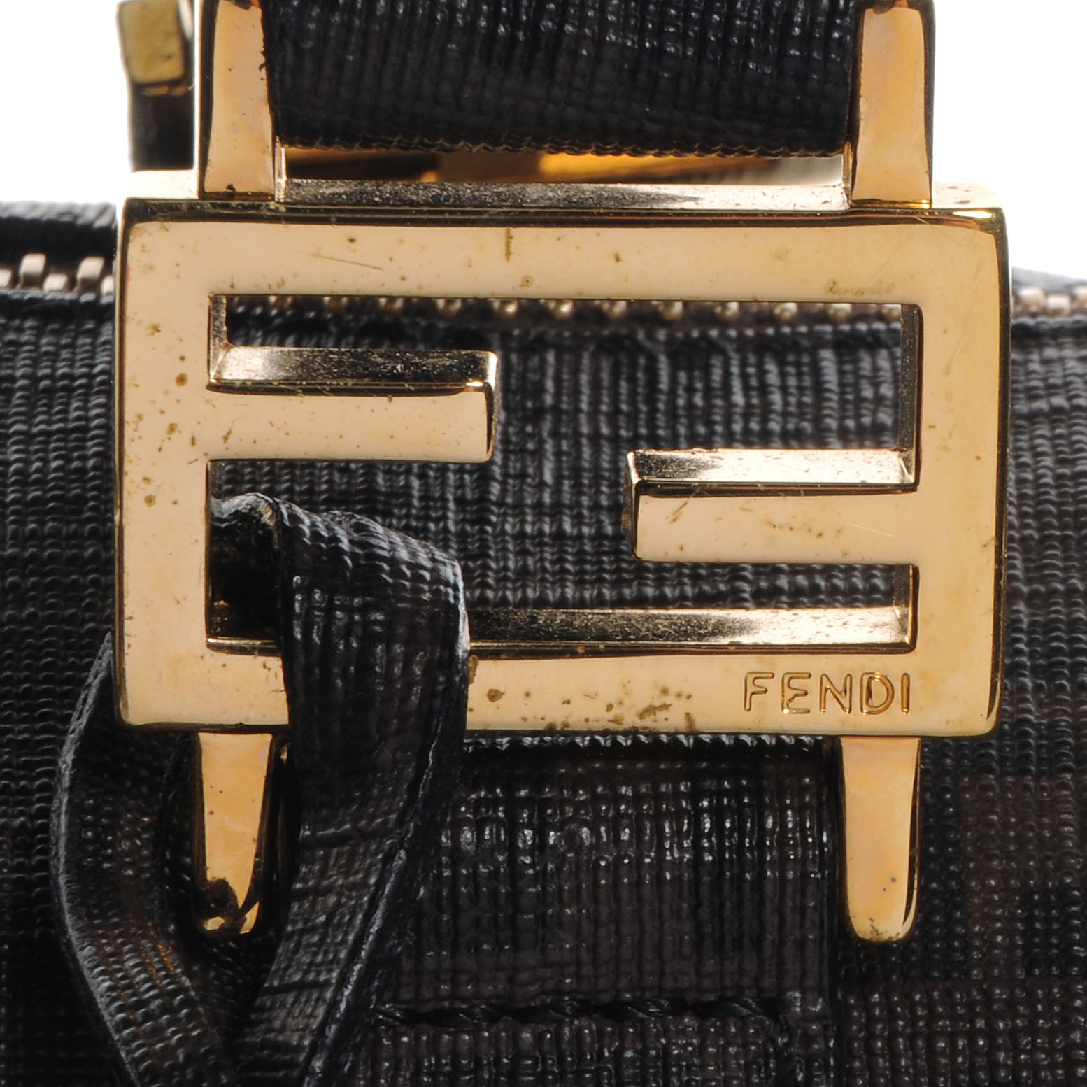 Fendi Zucchino Spalmati Forever Small Boston Moro Black 10 of 10
