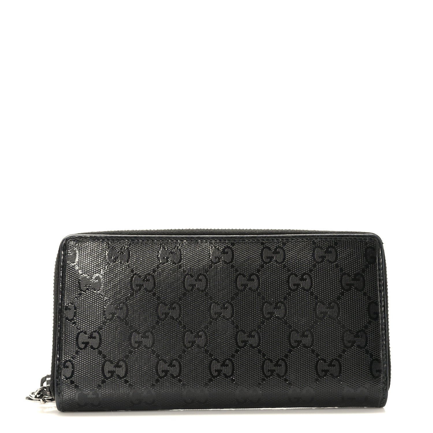 Gucci Imprime Monogram GG Pierce Zip Around Wallet Black 1 of 7