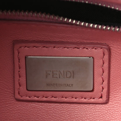 Fendi Nappa Elaphe Monster Eyes Mini Peekaboo Iconic Satchel Ruby Bois de Rose Natural 7 of 12