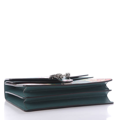 Gucci Calfskin Blooms Print Medium Dionysus Shoulder Bag Bright Emerald Multicolor 4 of 9