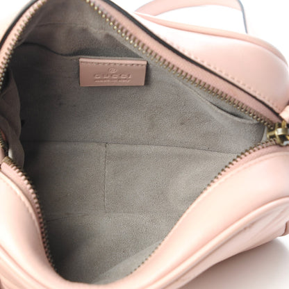 Gucci Calfskin Matelasse Mini GG Marmont Chain Shoulder Bag Perfect Pink 5 of 9