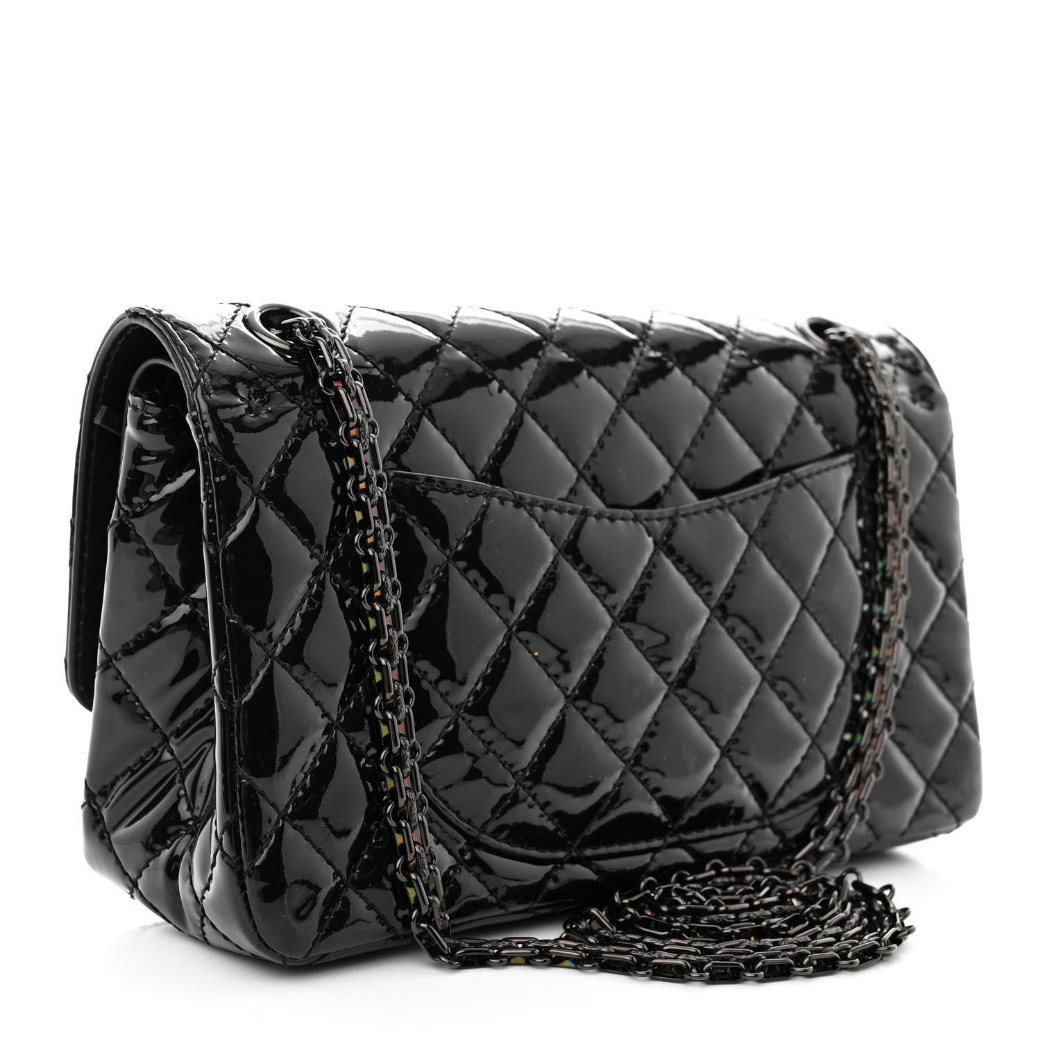 Chanel Patent Calfskin Quilted 2.55 Reissue 225 Flap So Black 3 of 12