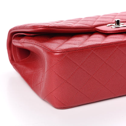 Chanel Caviar Quilted Jumbo Double Flap Red 8 of 11
