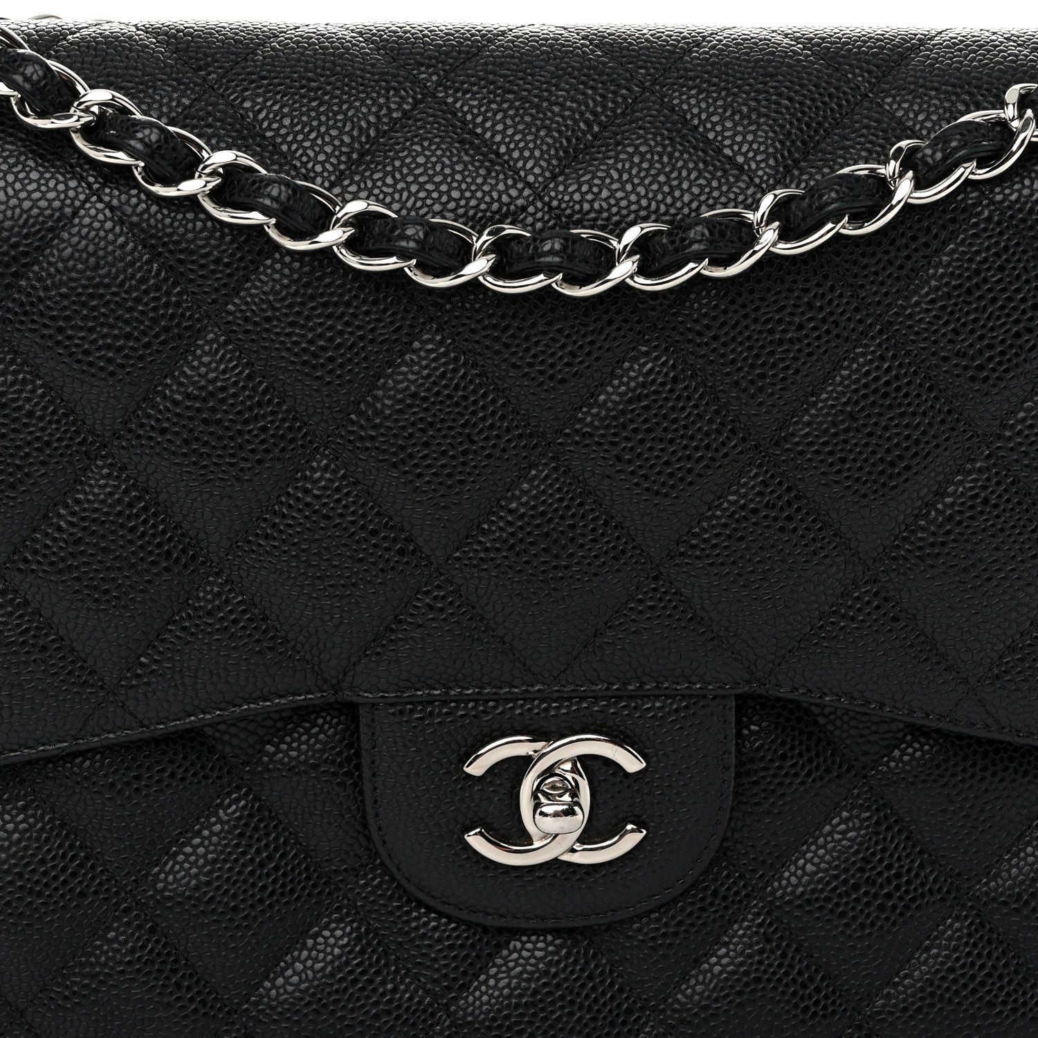 Chanel Caviar Quilted Jumbo Double Flap Black 8 of 11