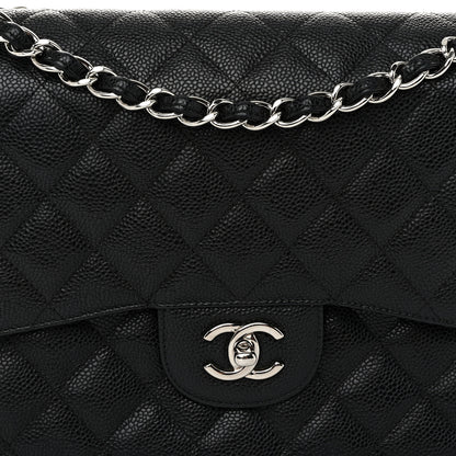 Chanel Caviar Quilted Jumbo Double Flap Black 8 of 11