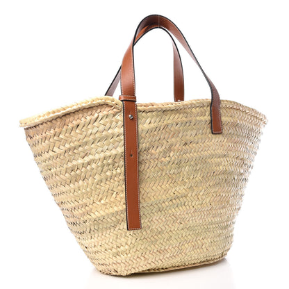 Loewe Raffia Large Basket Tote Bag Natural Tan 3 of 9