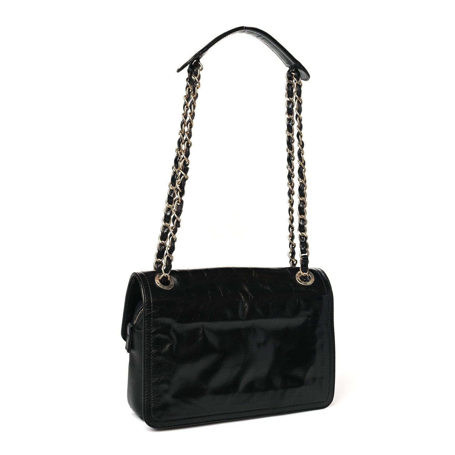 Chanel Glazed Calfskin Quilted Flap Bag Black 3 of 10