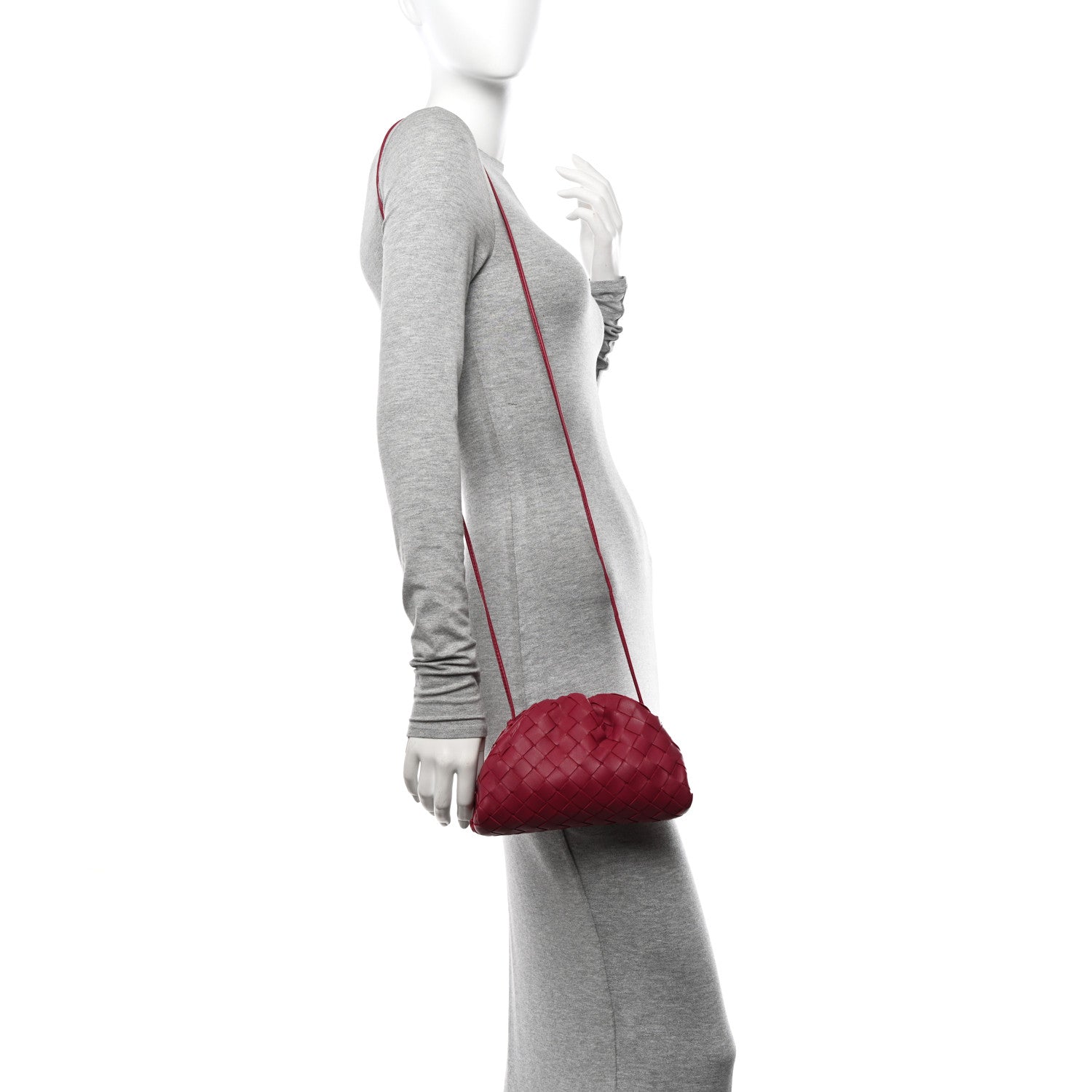 Bottega Veneta Nappa Intrecciato The Mini Pouch Amaranto 2 of 11