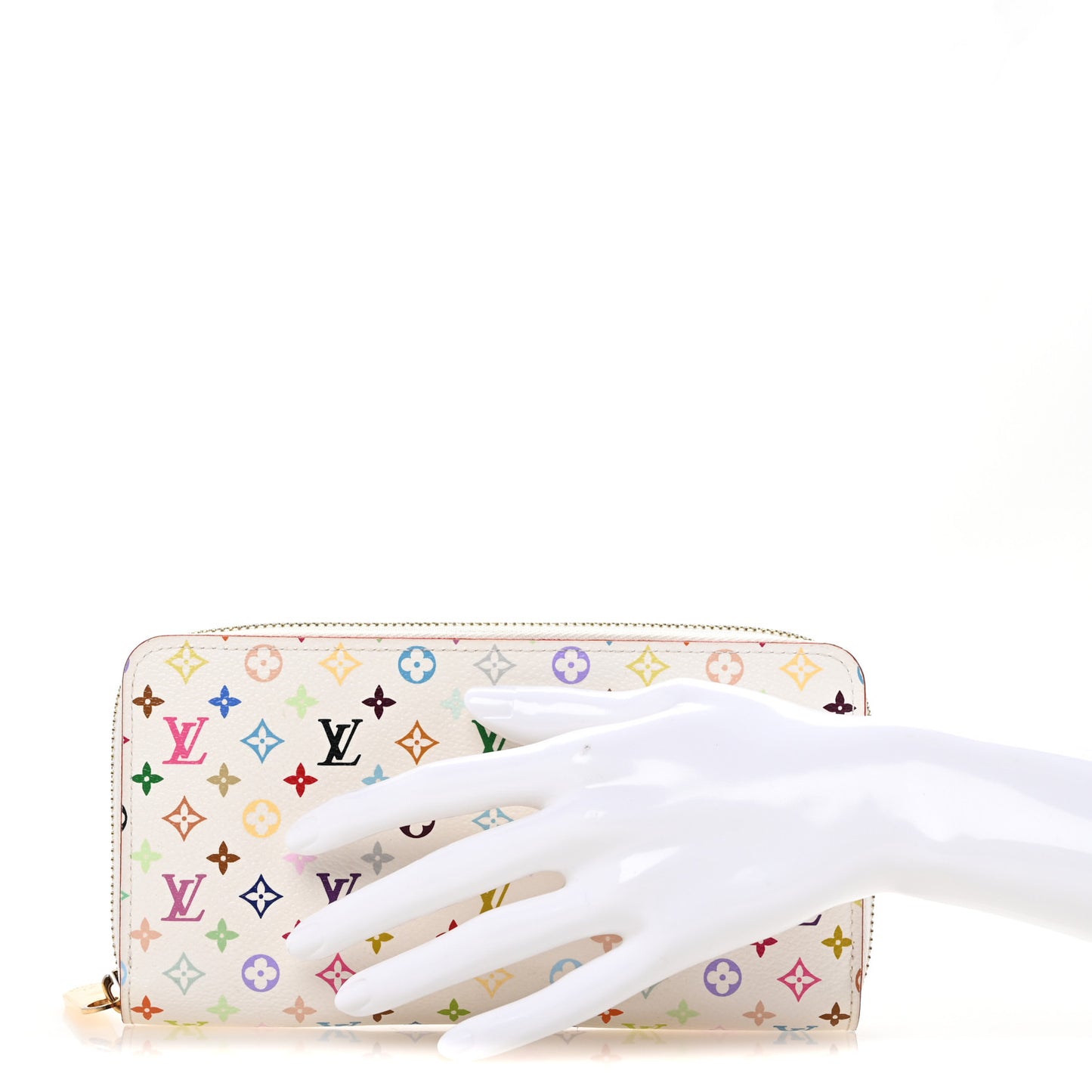 Monogram Multicolor Zippy Wallet White Litchi