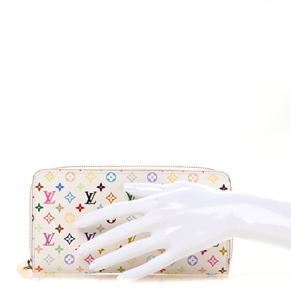 Louis Vuitton Monogram Multicolor Zippy Wallet White Litchi 2 of 10
