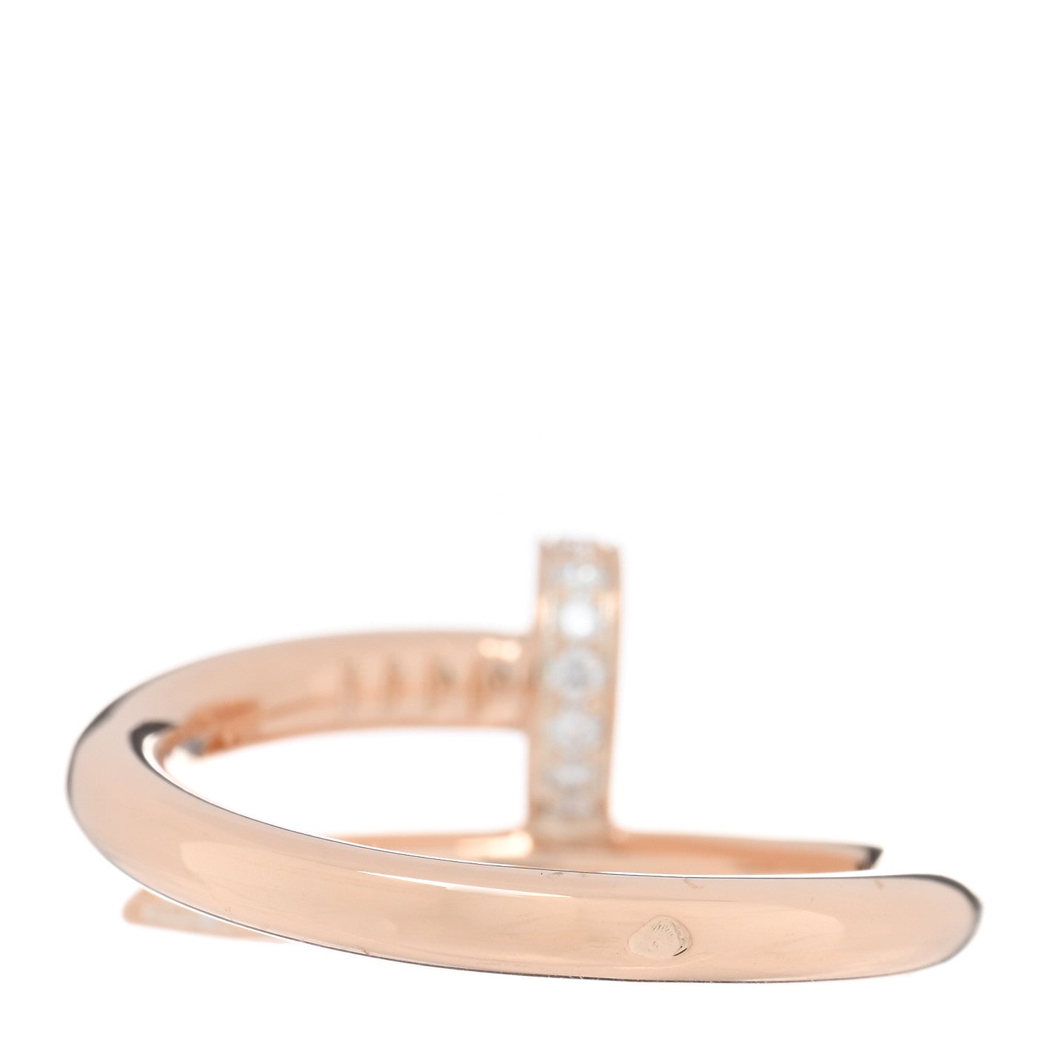 Cartier 18K Pink Gold Diamond Juste Un Clou Ring 54 6.75 3 of 5