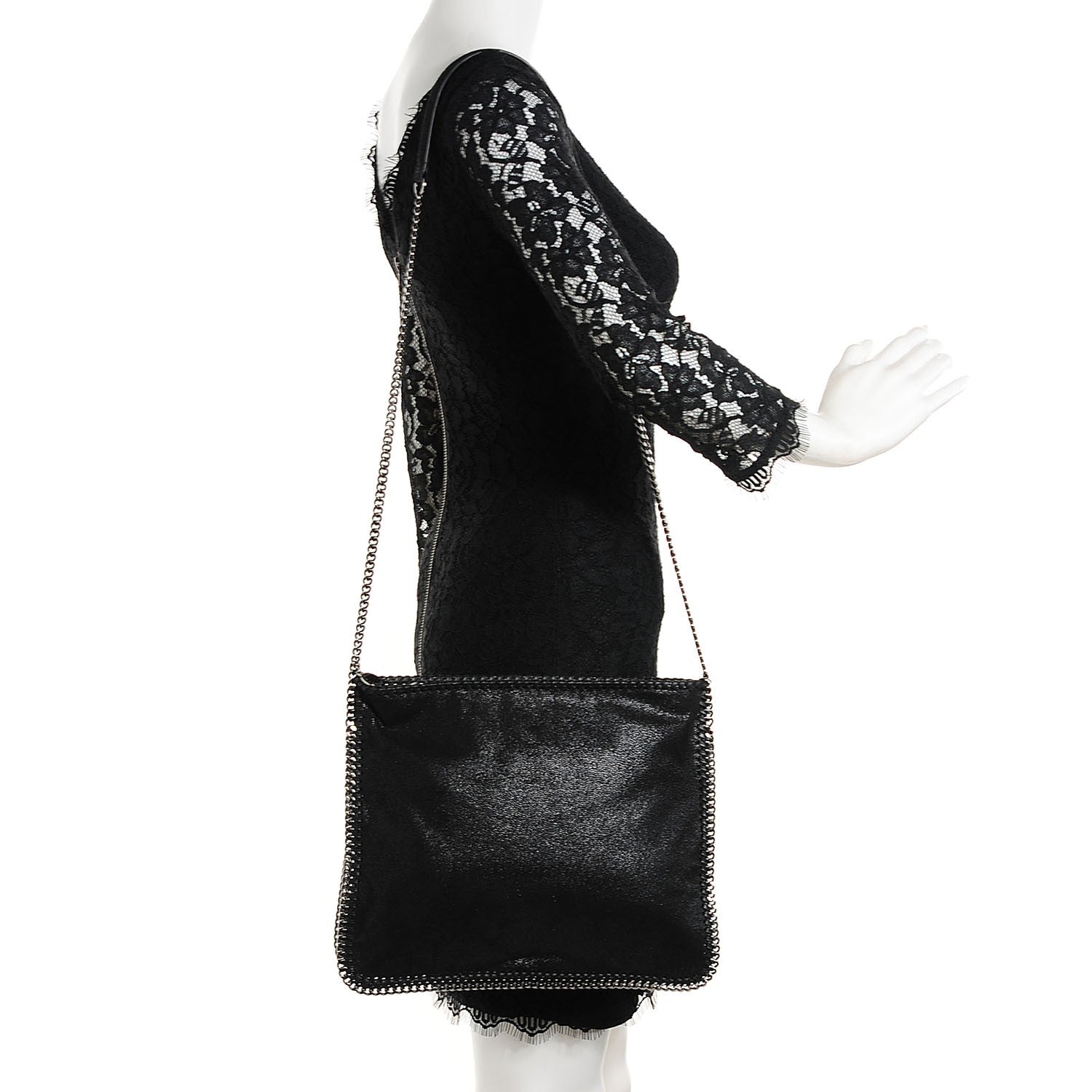 Stella McCartney Shaggy Deer Falabella Messenger Black 2 of 9
