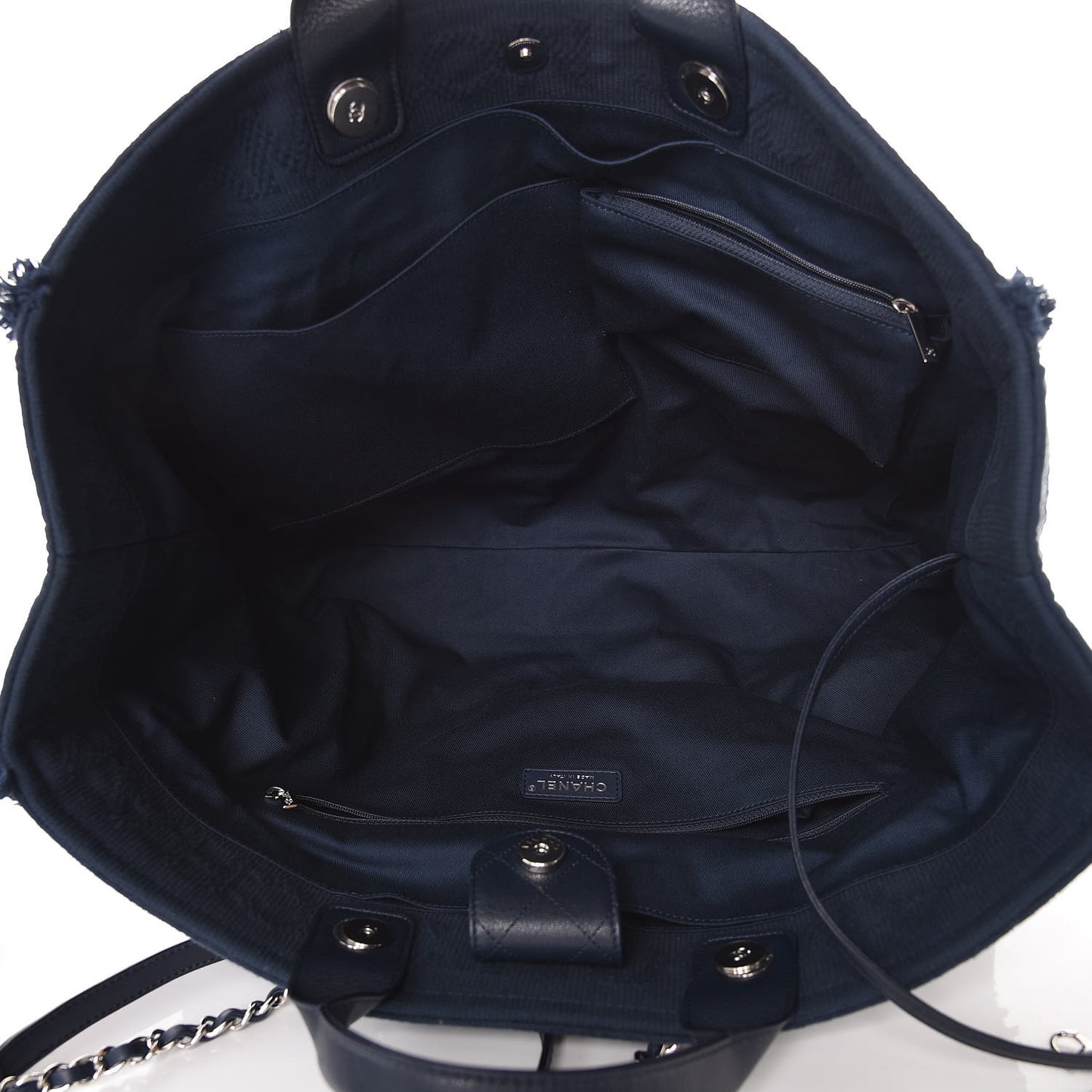 Canvas Extra Large Double Face Shopping Tote Navy