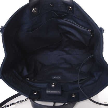 Chanel Canvas Extra Large Double Face Shopping Tote Navy 7 of 8