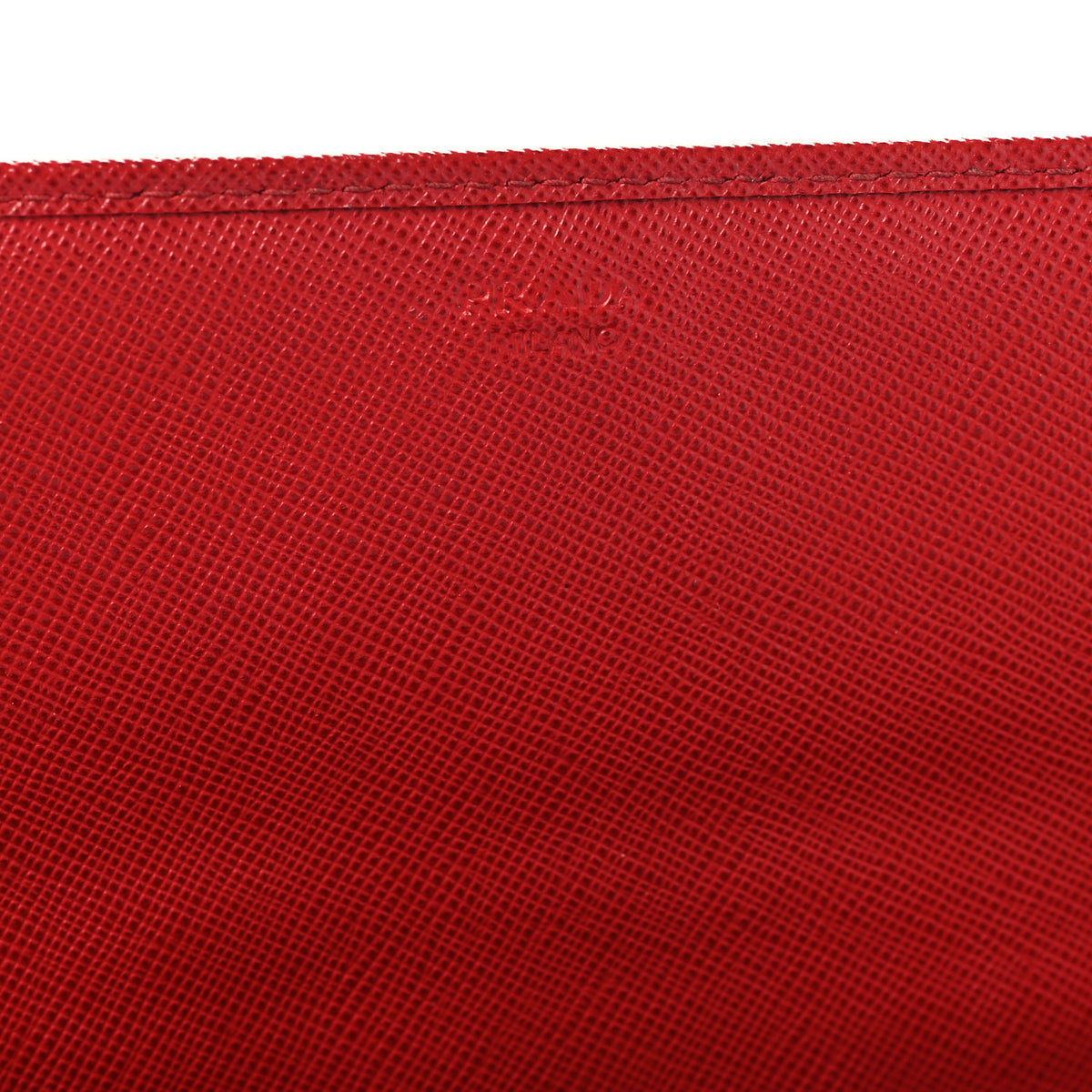 Prada Saffiano Wallet on Chain Fuoco 6 of 9