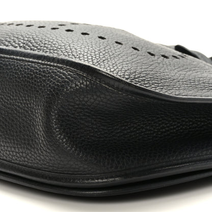 Hermes Taurillon Clemence Evelyne II GM Black 9 of 9