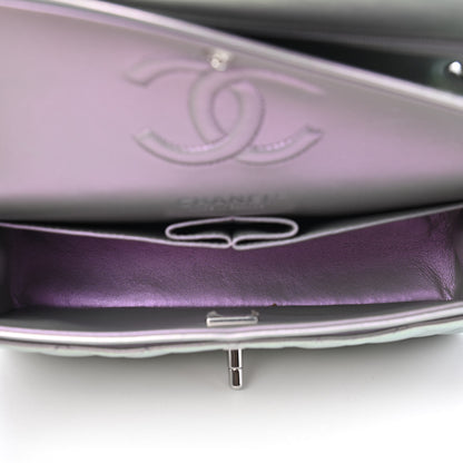 Chanel Iridescent Calfskin Quilted Small Double Flap Purple 5 of 9