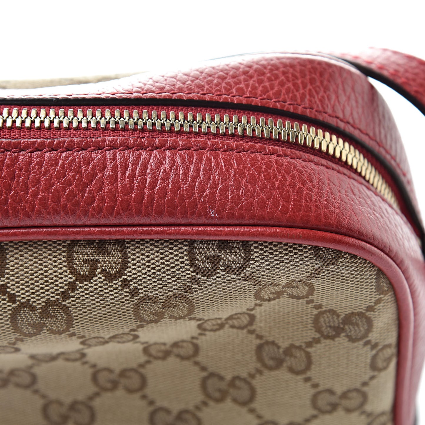 Monogram Mini Bree Messenger Bag Red