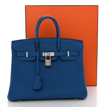 Hermes Togo Birkin 25 Bleu Zellige 15 of 15