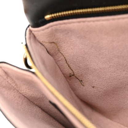 Louis Vuitton Lambskin Embossed Monogram Pochette Coussin Black 10 of 11