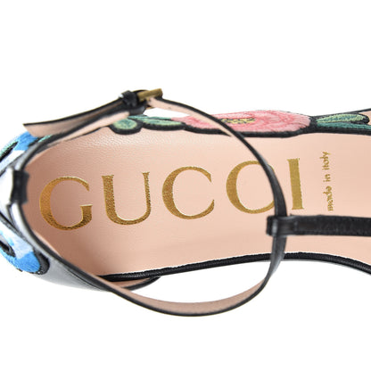 Gucci Nappa Ophelia T-Strap Flat Sandals 40 Black 7 of 8