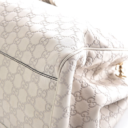 Gucci Guccissima Signature Medium Emily Shoulder Bag Mystic White 8 of 14