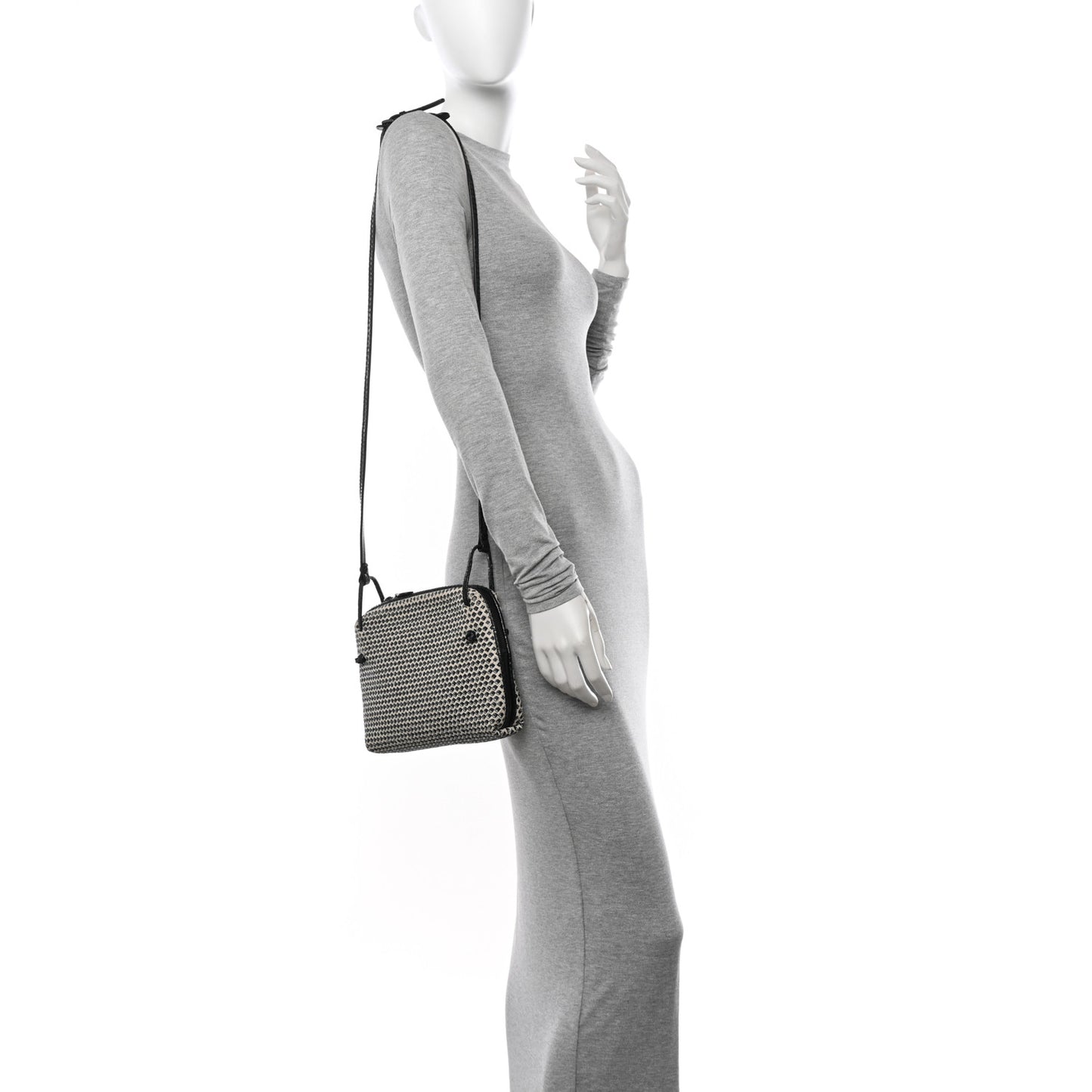 Nappa Ayers Cravaterria Intrecciato Nodini Bag Off White Black