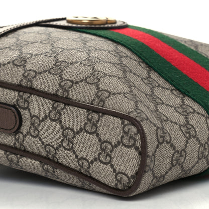 Gucci GG Supreme Monogram Web Small Ophidia Messenger Bag Brown 10 of 12