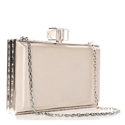 Judith Leiber Satin Crystal Framed Evening Clutch Silver 3 of 19