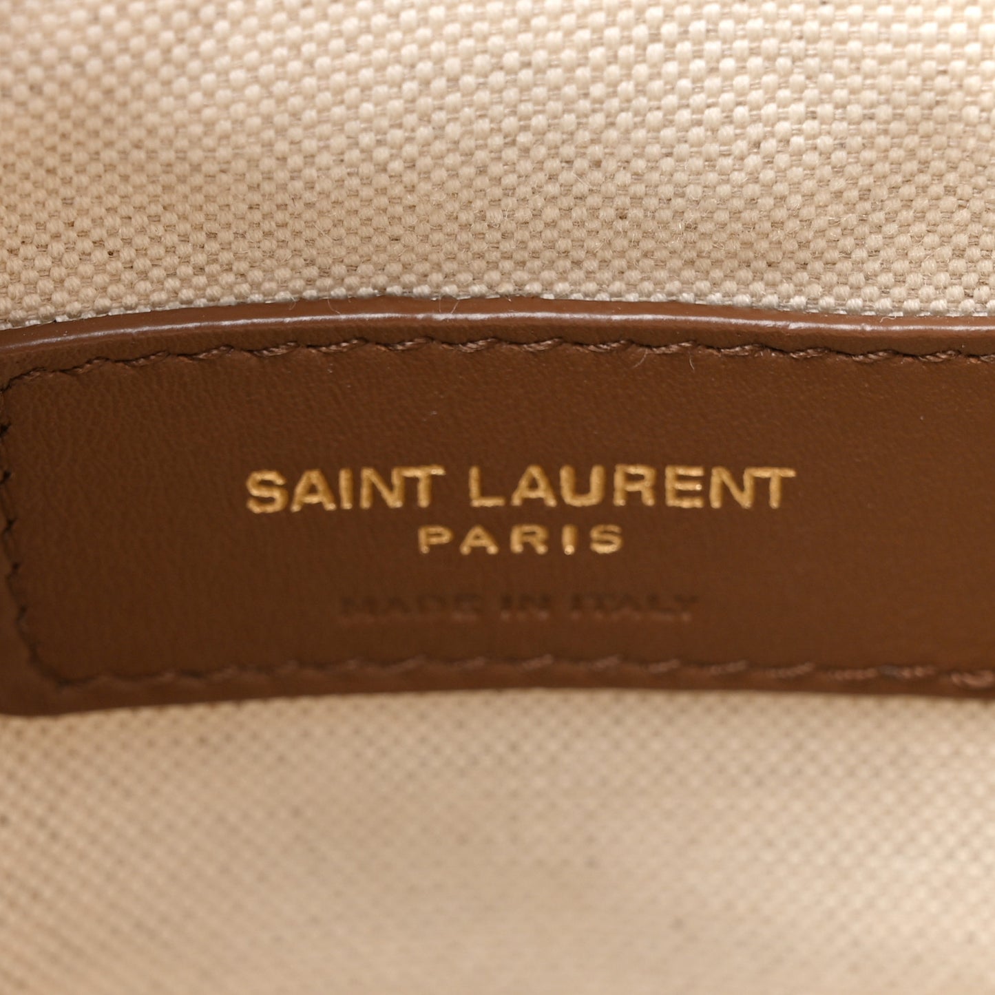 Shearling Suede Monogram Joe Nano Bucket Bag Dark Cigar Natural Beige