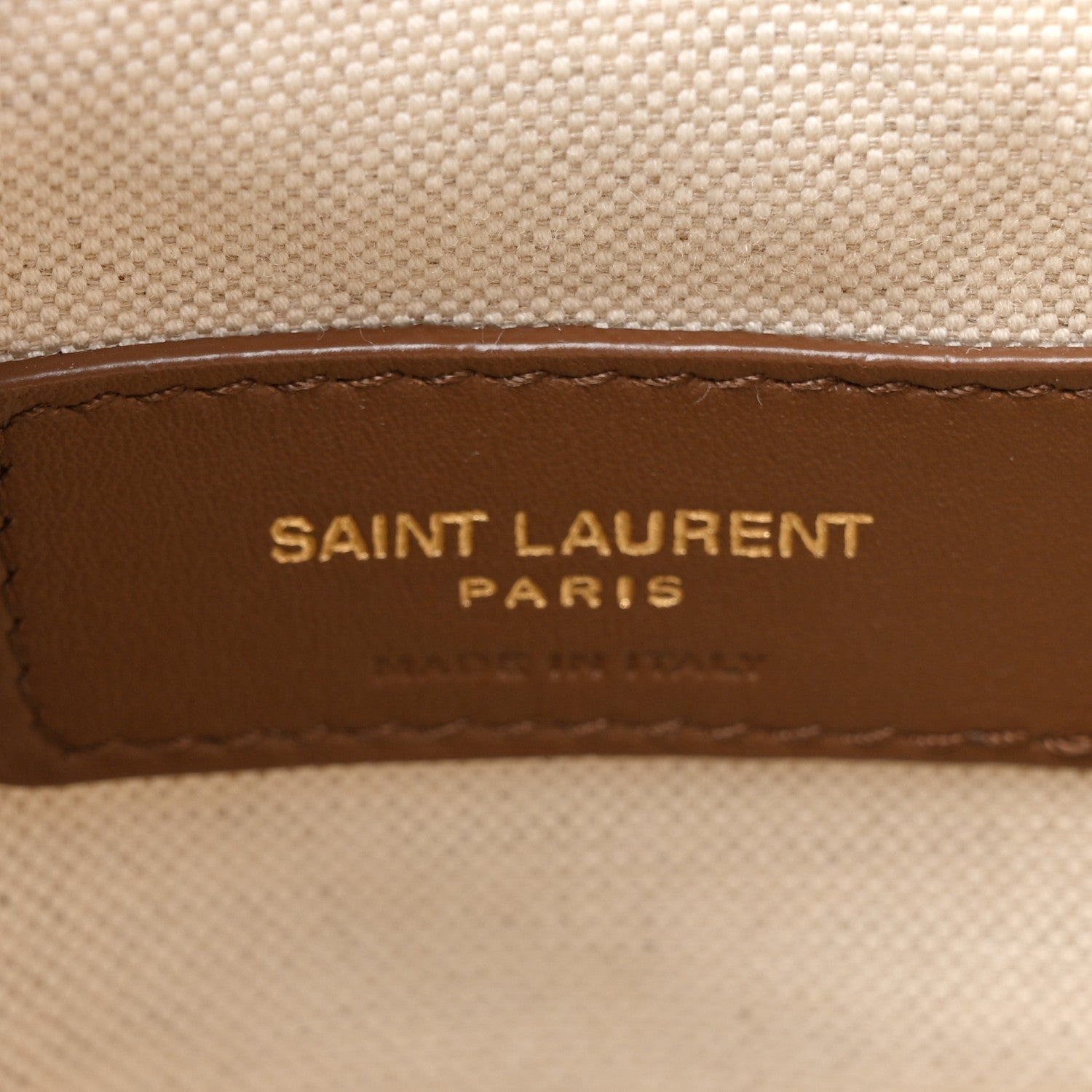 Saint Laurent Shearling Suede Monogram Joe Nano Bucket Bag Dark Cigar Natural Beige 6 of 10