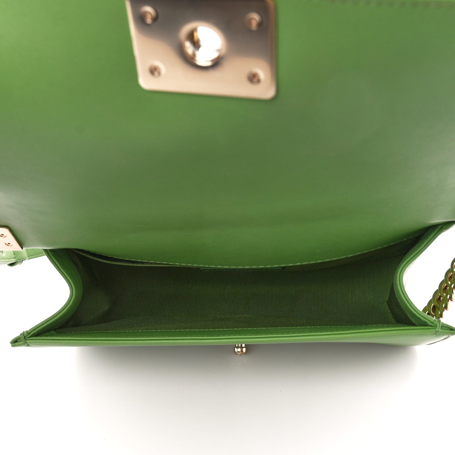Chanel Lambskin Quilted Medium Boy Flap Green 5 of 10