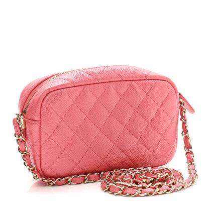 Chanel Iridescent Caviar Small Timeless Camera Case Coral 2 of 10