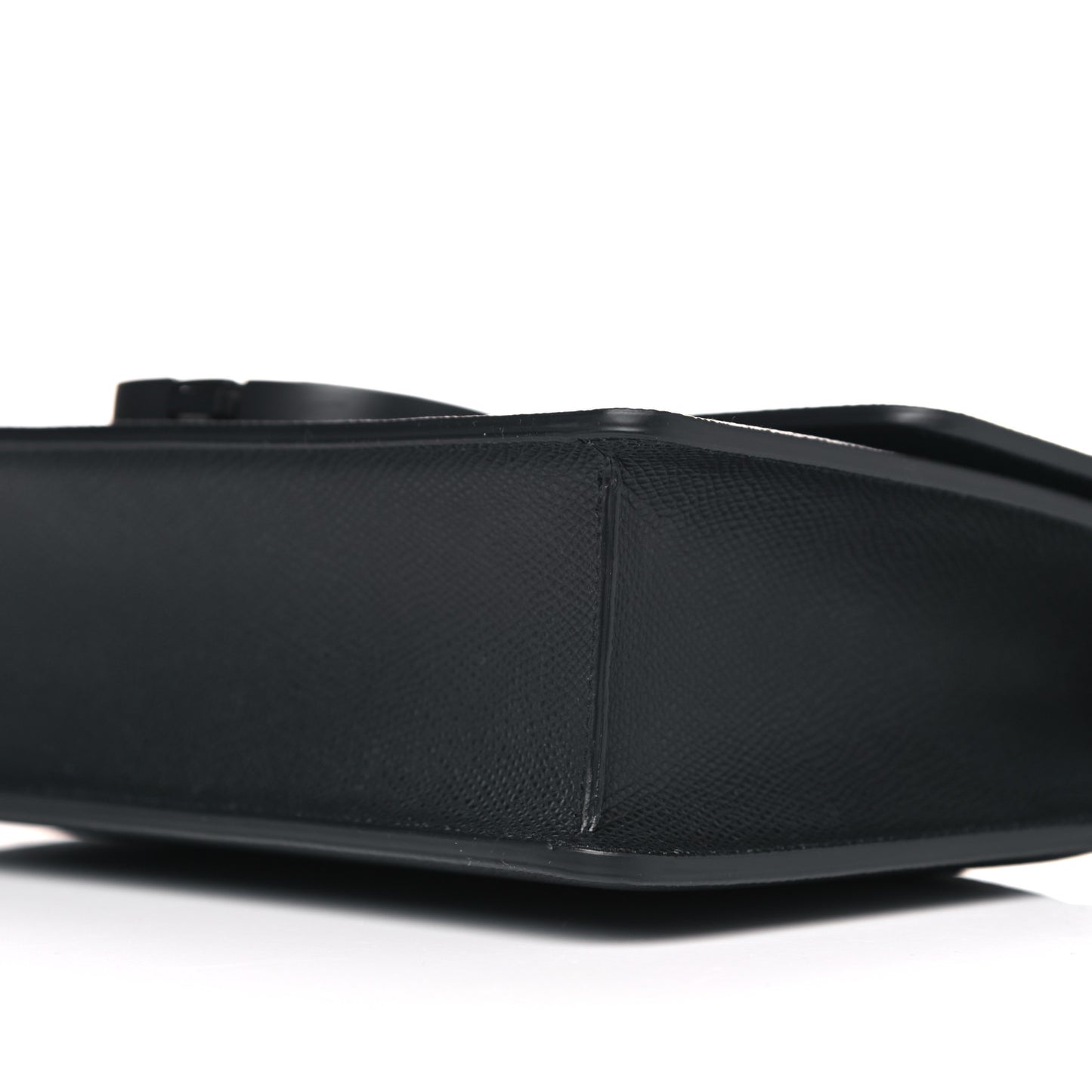 Ultra Matte Grained Calfskin 30 Montaigne Flap Bag Black