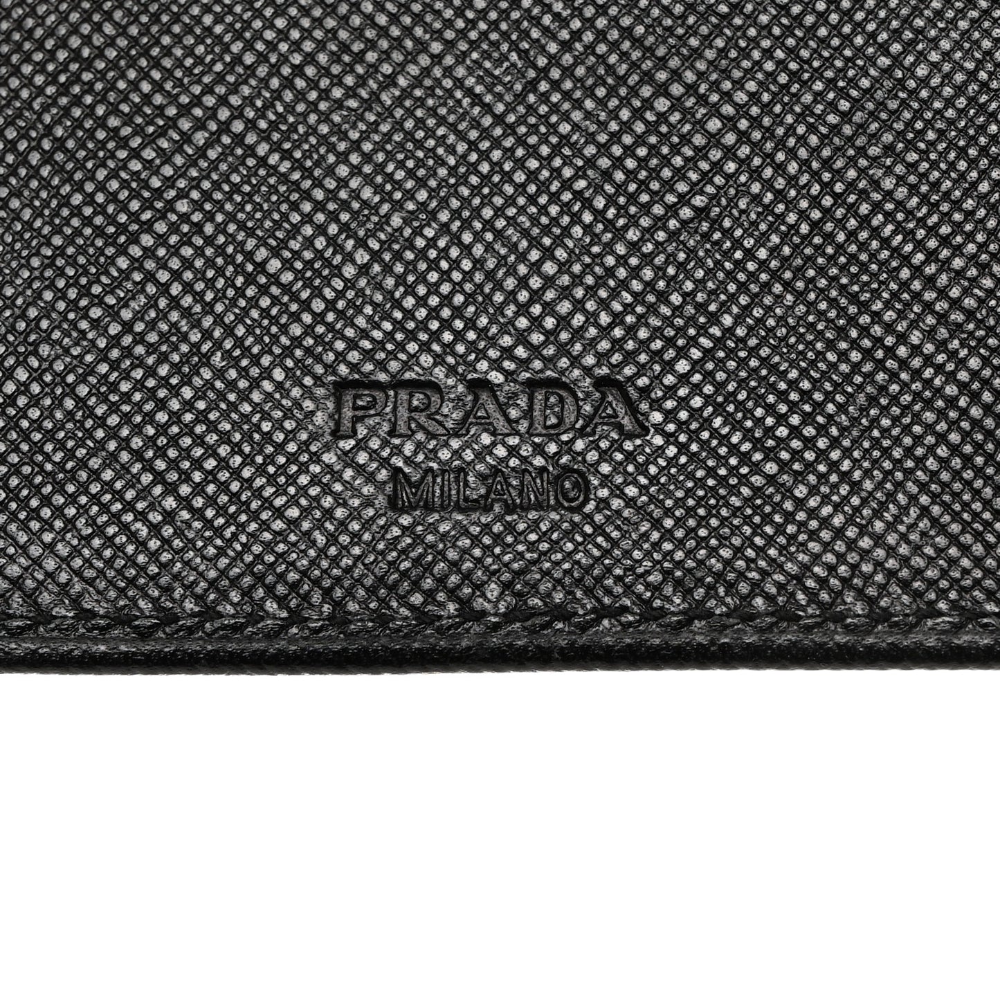 Saffiano Metal Compact Wallet Black