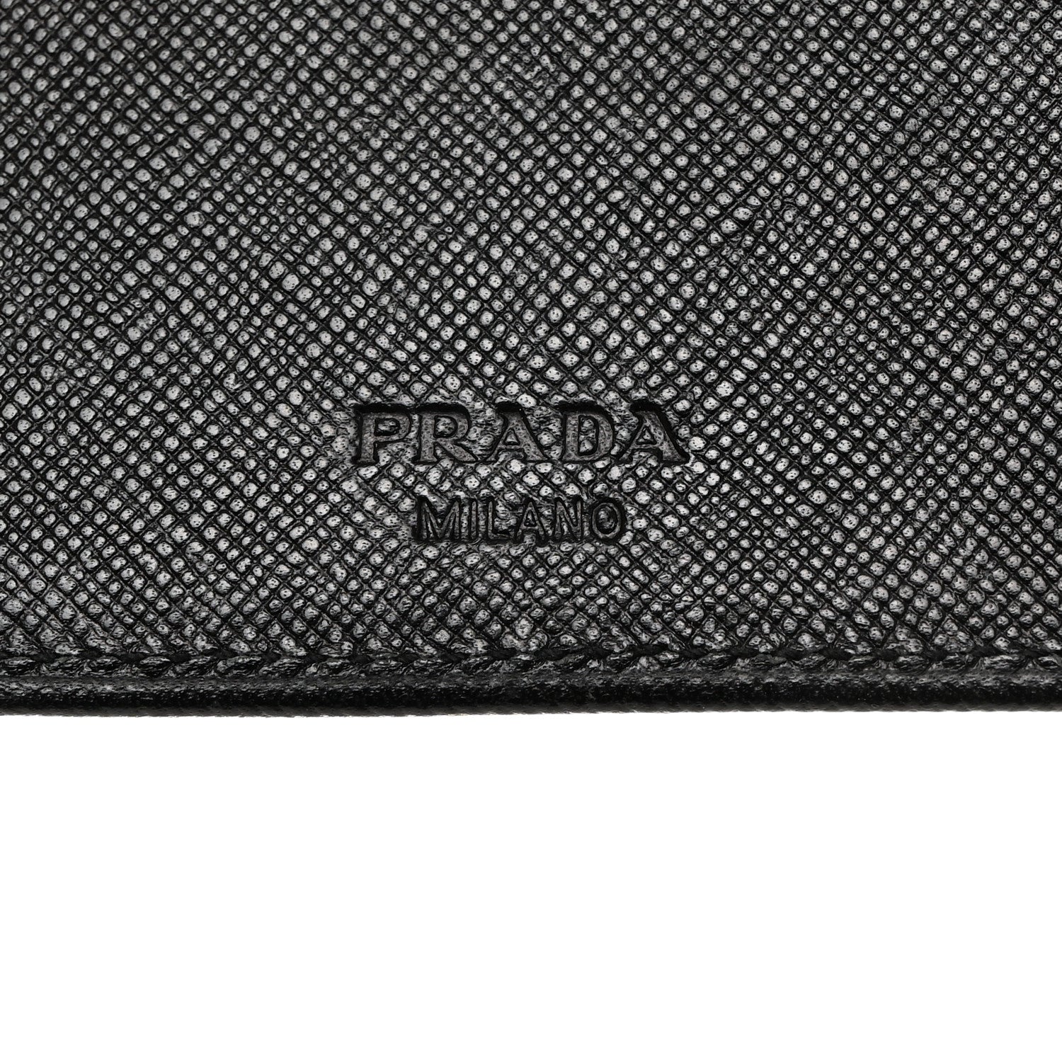 Prada Saffiano Metal Compact Wallet Black 7 of 12