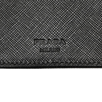 Prada Saffiano Metal Compact Wallet Black 7 of 12