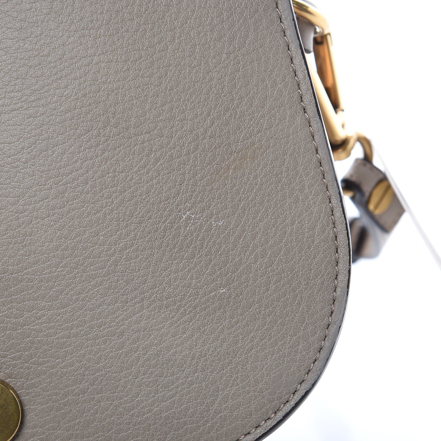 Chloe Calfskin Suede Small Nile Bracelet Bag Motty Grey 8 of 8