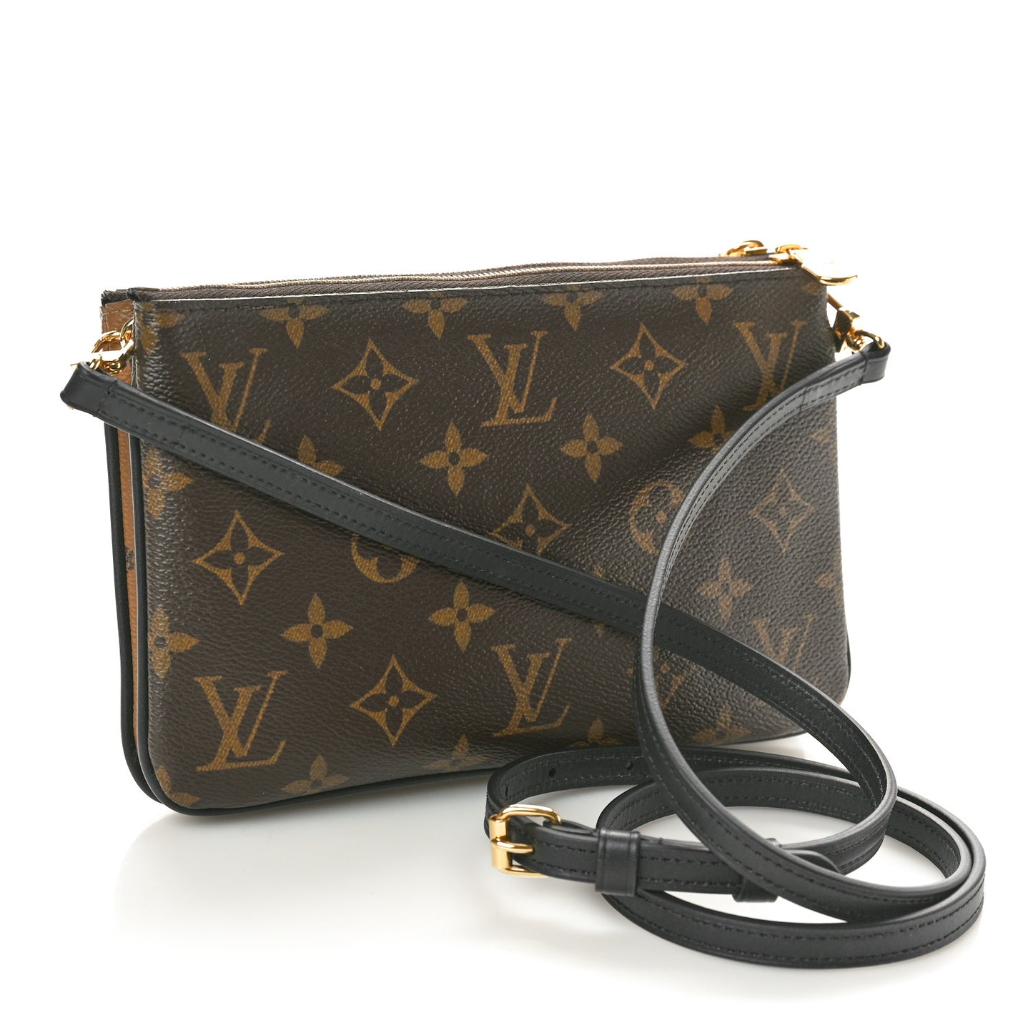 Reverse Monogram Giant Double Zip Pochette