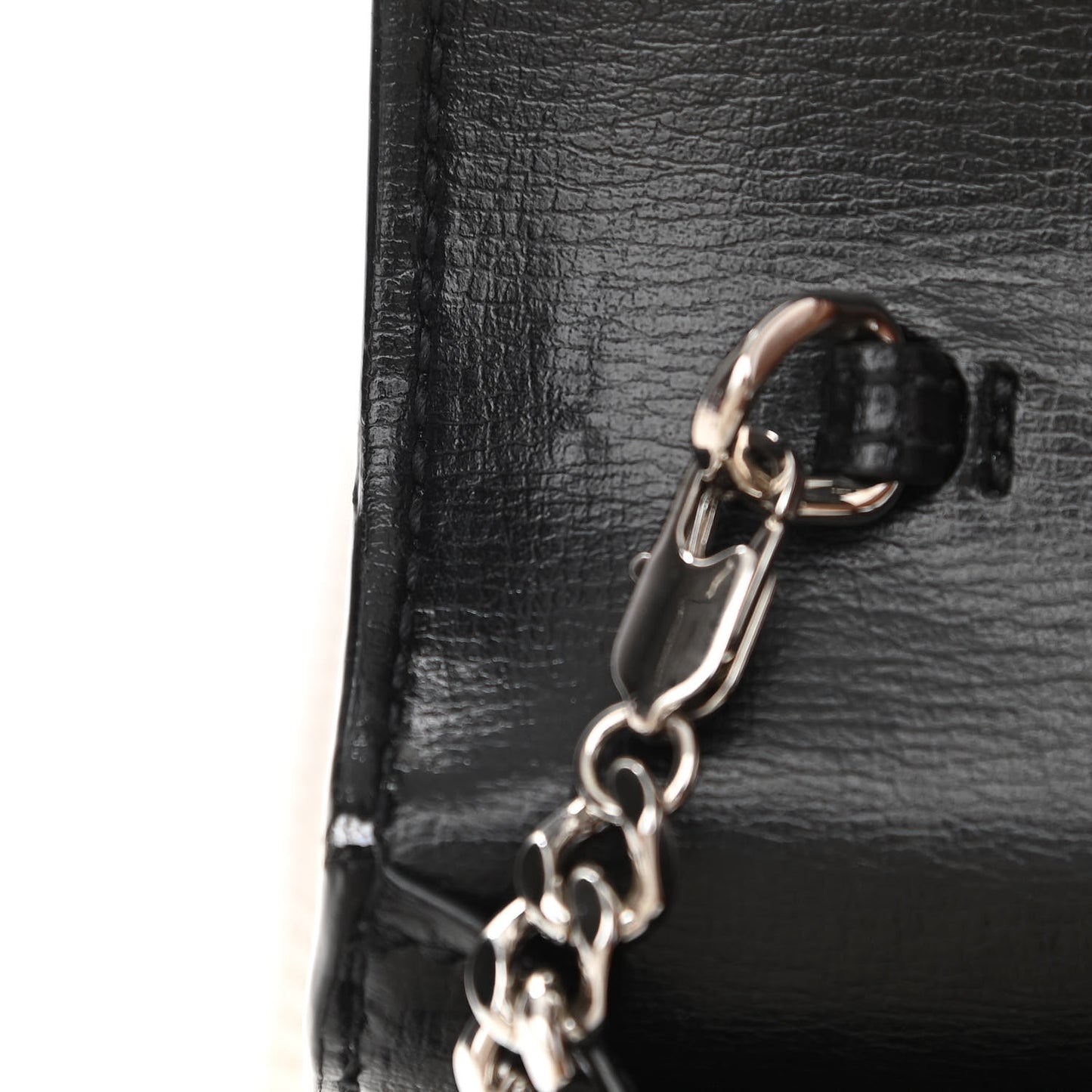 Calfskin Monogram Sunset Chain Wallet Black