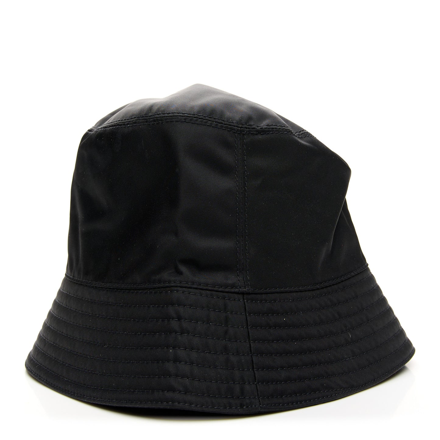 Re-Nylon Metal Triangle Logo Womens Bucket Hat S Black