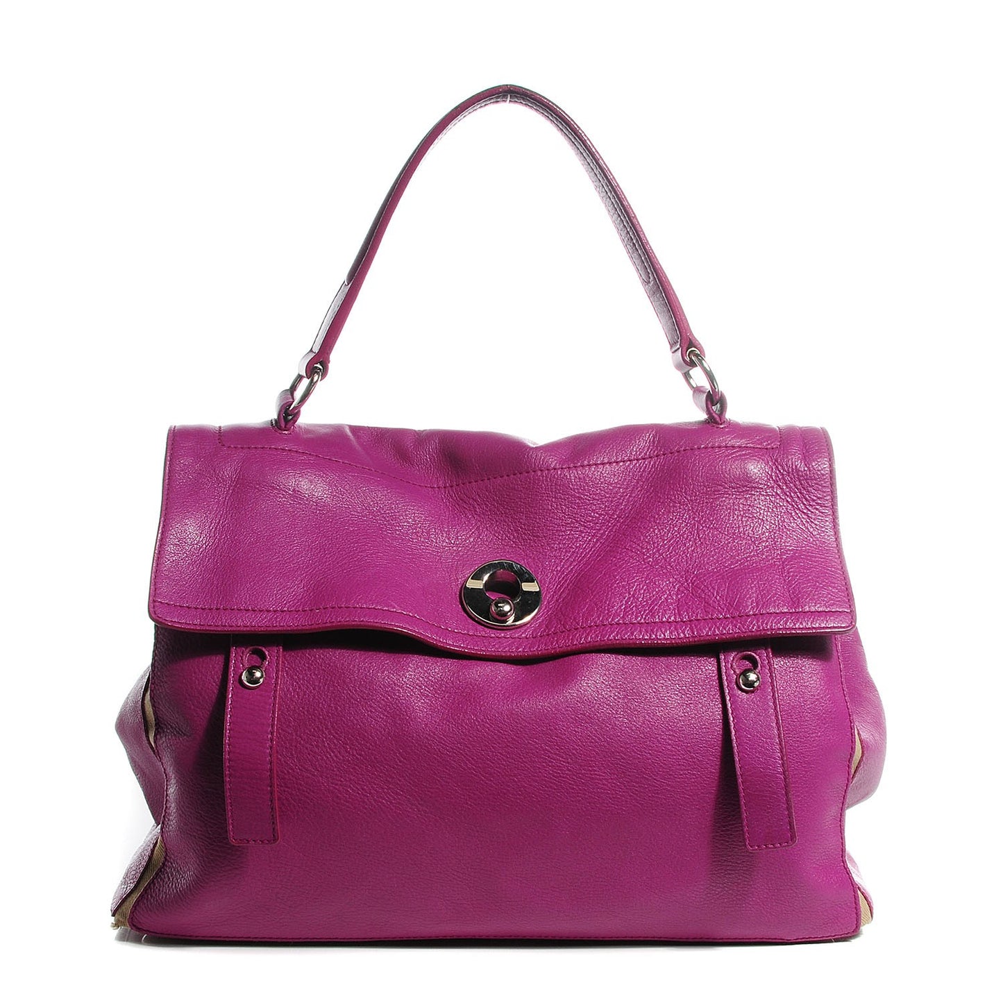 Calfskin Canvas Medium Muse Two Taupe Orchid Purple