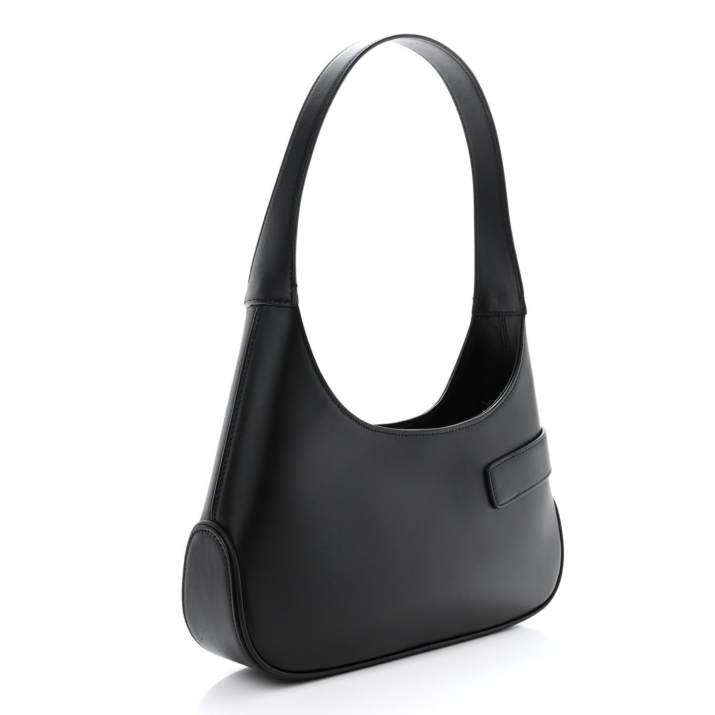 Soft Calfskin Gancini Hobo Black